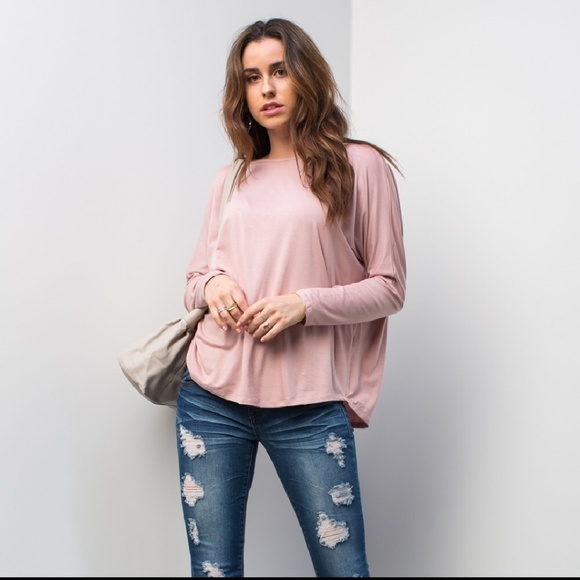 Dusty Rose Crochet Detail Top - Picture 8 of 8